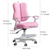 GIZNXBA Kids Desk Chair with Arms, Adjustable Children Study Chair, Home Kids Task Chair, Child Computer Desk Chair with Lift Backrest, Children's Swivel Reading Chair (Color : /Pink) view 3
