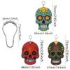 Skull Shower Curtain Hooks for Halloween Bathroom Decor Set - Rustproof Metal Stainless Steel Shower Curtain Rings Set of 12 with Gothic Flower Unique Skull Bathroom Decorative Shower Curtain Rod DIY view 2