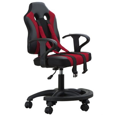 GIZNXBA Kids Task Chair with Arms, Children Study Chair Home Kids Desk Chair, Height Adjustment Child Computer Desk Chair, Ergonomic Backrest Chair for Bedroom School (Color : /Black Red B)