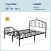 Allewie Queen Size Platform Metal Bed Frame with Chic Headboard and Footboard, Modern Design with Storage Space, Easy Assembly, Black view 2