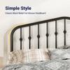 Allewie Queen Size Platform Metal Bed Frame with Chic Headboard and Footboard, Modern Design with Storage Space, Easy Assembly, Black view 4