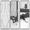 Kingson 2-Panel Fireplace Screen with Doors Handcrafted Wrought Iron Decorative Mesh, Symmetric Scroll Fire Spark Guard-Black view 4