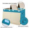popoly Large Toy Box Chest Storage with Flip-Top Lid, Collapsible Toy Bin Storage Organizer for Boys, Kids, Girls, Toys, Playroom Organizers, 25"x13" x16"(Linen Teal) view 4