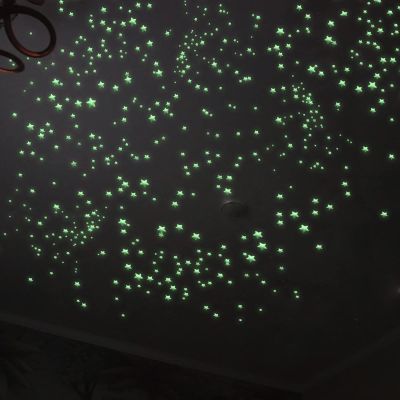 Glow in The Dark Stars Decals Decor 633 Pcs Luminous Dot Stars, 3D Starry Stars Glow in The Dark Stickers for Ceiling or Wall and Bedroom Dcor