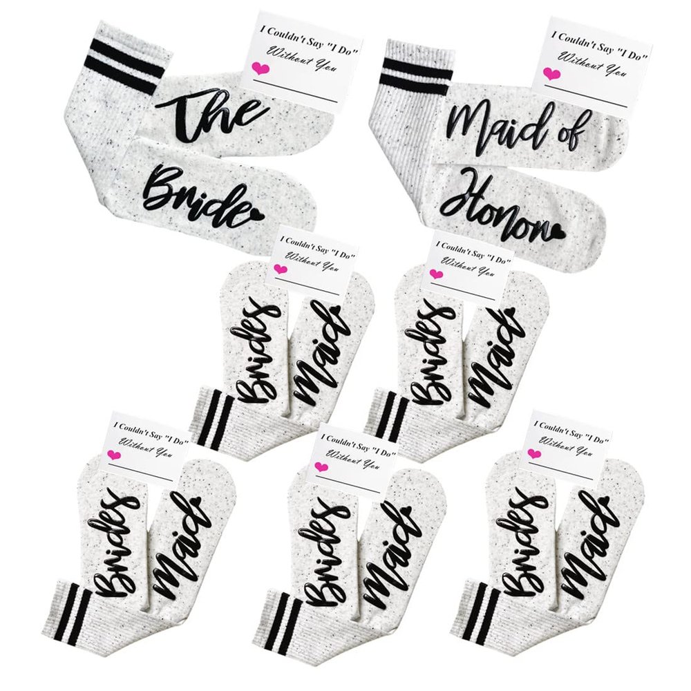 PAIXUN Bridesmaid Gifts For Women Wedding Gifts Proposal Set Bachelorette Party Favors Decorations Bride Socks