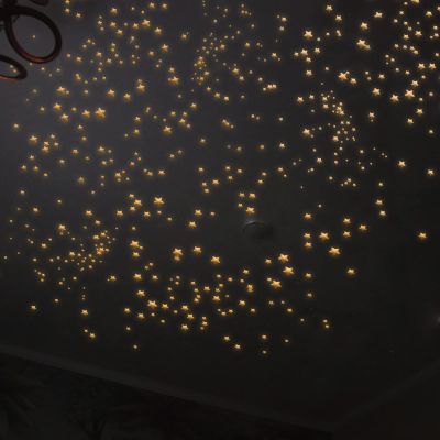 Glow in The Dark Stars Decals Decor 633 Pcs Luminous Dot Stars, 3D Starry Stars Glow in The Dark Stickers for Ceiling or Wall and Bedroom Dcor