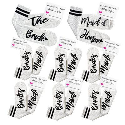 PAIXUN Bridesmaid Gifts For Women Wedding Gifts Proposal Set Bachelorette Party Favors Decorations Bride Socks
