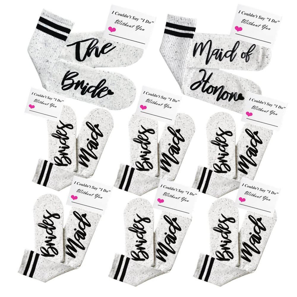 PAIXUN Bridesmaid Gifts For Women Wedding Gifts Proposal Set Bachelorette Party Favors Decorations Bride Socks