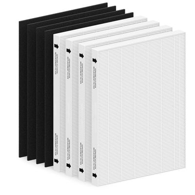4 Pack Air Filter Replacement for Fellowes AeraMax 290/300/DX95 Purifiers and HF-300/AP-300PH, Fits Part# 9287201 & 9324201, 4 Filter and 4 Carbon Filter