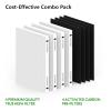4 Pack Air Filter Replacement for Fellowes AeraMax 290/300/DX95 Purifiers and HF-300/AP-300PH, Fits Part# 9287201 & 9324201, 4 Filter and 4 Carbon Filter view 3