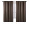 LEMOMO Chocolate Brown Blackout Curtains/38 x 63 Inch/Set of 2 Panels Rod Pocket Room Darkening Curtains for Bedroom view 2