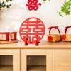 DECHOUS Unique Chinese Wedding Decoration Felt Xi Ornaments for Ceremony Decor Home Decor view 3