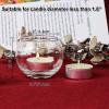 PINIWON 12pcs Clear Glass Tealight Candle Holder, Round Votive Candle Holders, Small Bowl Candle Holder Bulk for Wedding Table Centerpieces Home Decor view 2