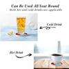 oFloral Red Christmas Coasters for Drinks Santa Claus Happy Holiday Cups Place Mats for Home Decor Set of 2, 4 Inch view 3