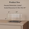 SVENJBB Acrylic Display Case, Acrylic Boxe for Display, Clear Display Cases with Matte Black Base and Lid for Football, Car Model and Figures, 12x8x8 Inch view 3