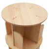 5-Tier Rotating Solid Wood Bookshelf - 360 Spinning Tower for Home, Office, Study & Living Room view 3
