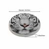 oFloral White Tiger Coasters for Drinks Wild Animal Emerald Eyes Sharp Gaze Cups Place Mats for Home Decor Set of 2, 4 Inch view 2