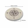 oFloral Compass Coasters for Drinks Pointer Direction Nautical Adventure Cups Place Mats for Home Decor Set of 2, 4 Inch view 2