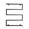 MSUDGH Electric Towel Warmer Wall-Mounted, 5 Square Bar 304 Stainless Steel Heated Towel Rack, 90W Electric Heated Towel Rack for Bathroom, Black view 1