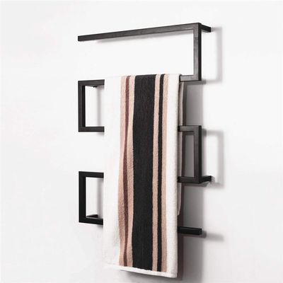MSUDGH Black Electric Towel Rack, Electric Towel Warmer, Bow-Shaped Household Electric Towel Rack, Keep Towels and Clothes Dry, 35.4 X 25.6Inches
