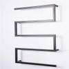 MSUDGH Black Electric Towel Rack, Electric Towel Warmer, Bow-Shaped Household Electric Towel Rack, Keep Towels and Clothes Dry, 35.4 X 25.6Inches view 4