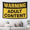 Home Decor Men Warning Adult Content Tapestry Room Decore Tapestries for Bedroom ( Size : 75X100CM ) view 1