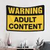 Home Decor Men Warning Adult Content Tapestry Room Decore Tapestries for Bedroom ( Size : 75X100CM ) view 2
