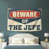 Cool Room Accessories for Teens Boys Beware of The Jefe Tapestry Asthetic Room Decore Home Bar Decor ( Size : 100X150CM ) view 3