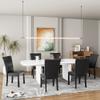 JESONVID Set of 6 PU Dining Chairs, Black Parsons Dinner Chair Set-No Table view 1