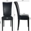 JESONVID Set of 6 PU Dining Chairs, Black Parsons Dinner Chair Set-No Table view 3