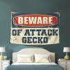 Cool Room Accessories for Teens Boys Beware of Attack Gecko Tapestry Asthetic Room Decore Home Bar Decor ( Size : 75X100CM ) view 3