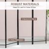 4 Panel 68" H Room Divider Partition Folding Steel Frame Screen Freestanding Privacy Divider Portable Breathable Partition Japanese-Inspired Oriental Shoji Screen Wall Divider for Home Office, Tan view 4