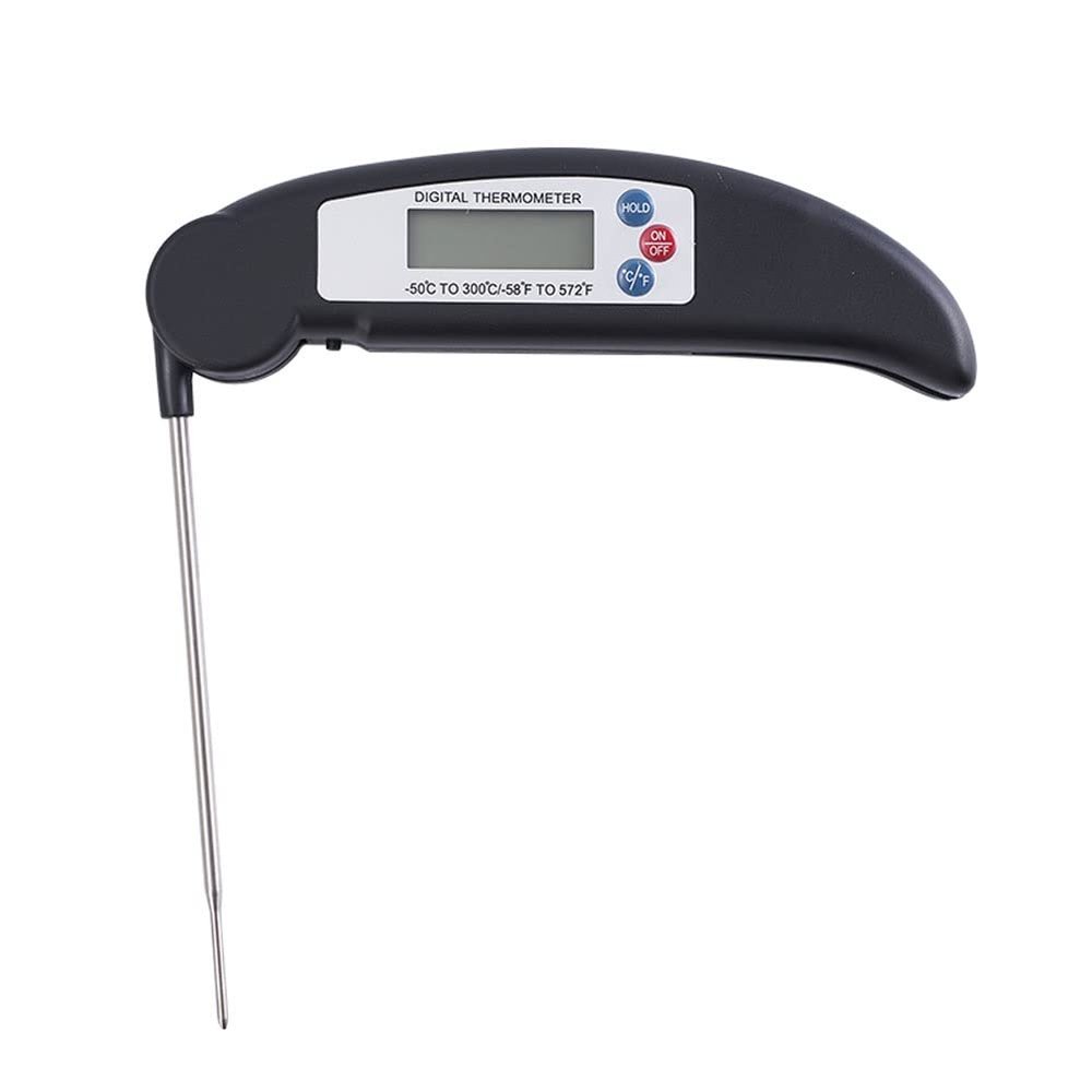 Feiyx Digital Kitchen Thermometer,Food Thermometer,with Backlight LCD Screen Foldable Long Probe Perfect,for Meat, Deep Frying, Baking, Outdoor Cooking, Grilling, & BBQ