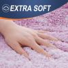 OLANLY Luxury Toilet Rugs U-Shaped 24x20, Extra Soft and Absorbent Microfiber Bathroom Rugs, Non-Slip Plush Shaggy Bath Mat, Machine Wash Dry, Contour Bathroom Mats for Toilet Base, Pinkish-Purple view 3