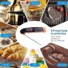 Feiyx Meat Food Thermometer,Food Thermometer,for Cooking, Digital Kitchen Thermometer,for Sugar, Yogurt, Milk, Water, BBQ,Candy,Oil (Color : Black) view 2