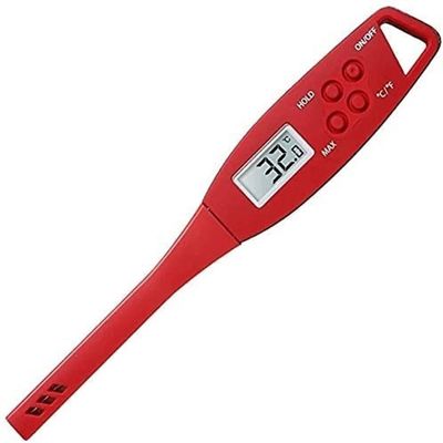 Feiyx Kitchen thermometer, with Stainless,Best Kitchen Food Thermometer,Steel Probe Ultra Fast Instant Read Digital Cooking (Color : Red)