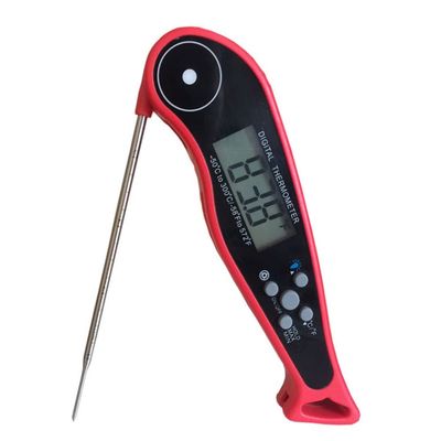 Feiyx Instant Read Meat Thermometer Digital Waterproof BBQ Meat Thermometer, Cooking Food Kitchen Candy Thermometer, Calibration, Backlight for Grilling/BBQ/Baking/Candy (Color : A)