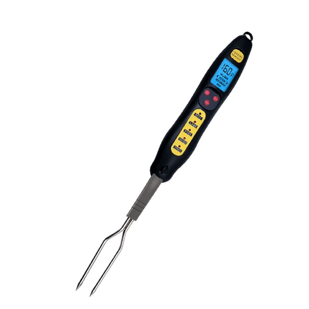 Feiyx Digital Instant Read Meat Thermometer,for Kitchen, Food Cooking, BBQ, Milk, Coffee, and Oil Deep Frying with Backlit LCD Screen Electronic Digital Temperature Fork