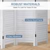 4 Panel 67" H Room Divider Partition Folding Wood Frame Screen Freestanding Privacy Divider Portable Breathable Partition Japanese-Inspired Oriental Shoji Screen Wall Divider for Home Office, White view 4