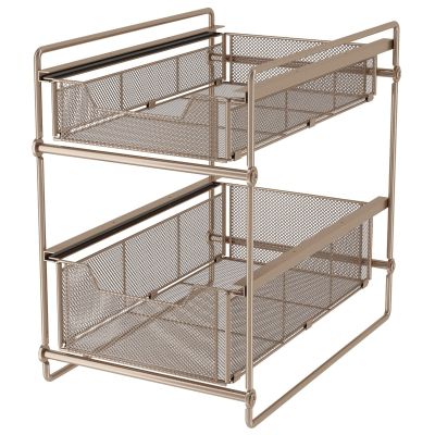 Cabinet Organizer Drawer, Under Sink Organizers And Storage 2-Tier Under Cabinet Bathroom Organizer Sliding Drawer LYWY (Color : Brown, Size : 40x27x40cm)