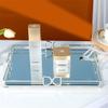 HAIGOUER Silver Perfume Trays for Dresser Elegant Silver Tray Decoration Vanity Trays for Bathroom Beautiful Vanity Tray for Perfume Size: 14 x 10 x 2" view 4
