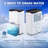 COSTWAY 5,500 Sq. Ft Dehumidifier for Basement & Large Room, 100 Pint Dehumidifier with Smart App & Alexa Voice Control, 4 Modes, 2 Speeds, 24H Timer, Low Noise view 4