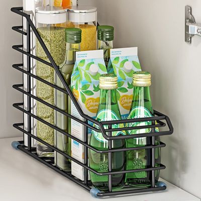 Cabinet Organizer Drawer, Multi-purpose Under Kitchen Sink Organizers And Storage Upgraded Kitchen Cabinet Organizer LYWY (Color : Black, Size : 38x12x25cm)