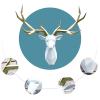 Deer Head Wall Decor Geometric Rustic Wall Mounted Deer Head,Wall Decor Deer Head Wall Mount Sculpture,Handmade Resin Head Sculptures,Detachable Antlers,for Home/Bar/Office view 4