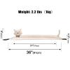 Marwood Under Door Draft Stopper Decorative Wind Stopper 36 inch for Door & Window, Weighted Animal Air Draft Stopper Snake Noise Blocker for Bottom of Door with Hanging Loops -Khaki Cat view 2