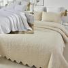 Brandream 6PC Beige Quilts Set King Size Bedspreads Coverlet Set Luxury Farmhouse Bedding Set Cotton view 1