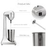 Milkshake Maker Machine,Commercial Electric Milkshake Machine with Stainless Cup,Two-Speed Stainless Steel Milkshake Mixer Smoothie Machine Drink Mixer for Restaurant Cafe Bar 100W (Silver) view 3