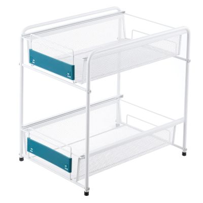 Cabinet Organizer Drawer, Under Bathroom Cabinet Sliding Basket Organizer Kitchen Multi-purpose Under Sink Shelf LYWY (Color : White, Size : 39x23x39.5cm)
