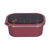 1.2L Stainless Steel Bento Box Double?layer Leak?Proof Sealed Food Container Storage Box for School Office Picnic(red), 1.2L Stainless Steel Bento Box Double?layer Leak?PLunch Box Student Lunch B view 2