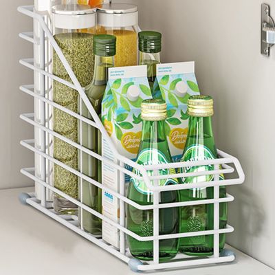 Cabinet Organizer Drawer, Multi-purpose Under Kitchen Sink Organizers And Storage Upgraded Kitchen Cabinet Organizer LYWY (Color : White, Size : 38x12x25cm)